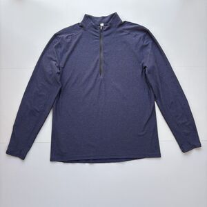 Lululemon Pullover Men XL Blue Metal Vent Tech Half Zip Running Training Gym